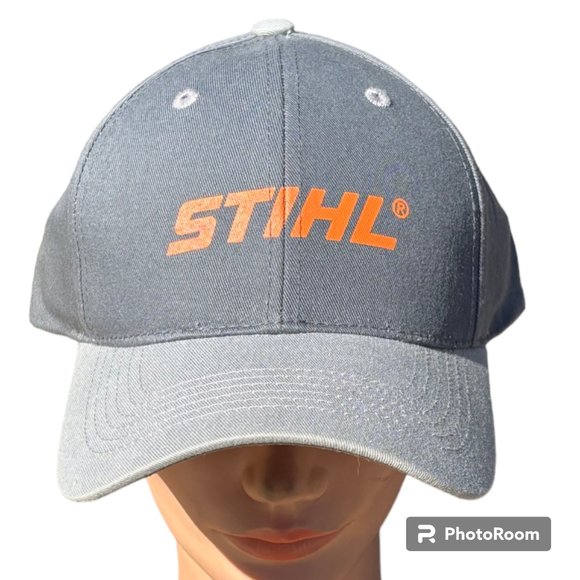 Stihl Hat Cap Strap Back Gray Orange Proud Owner Tools Adjustable Graphic NEW - Picture 8 of 10